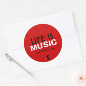 Het leven is muziek Sticker (Envelop)
