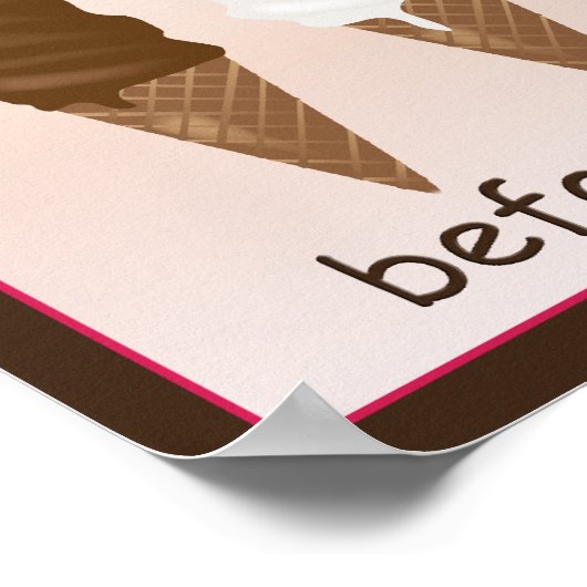 Het leven is net als Ice Cream Poster (Hoek)