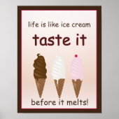 Het leven is net als Ice Cream Poster (Voorkant)