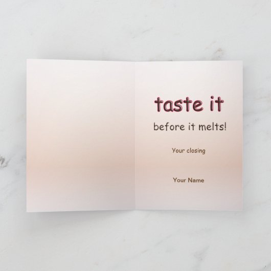 Het leven is net als Ice Cream Wenskaart Kaart (Binnen)