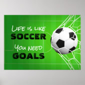 Het leven is net als Voetbal Poster (Voorkant)