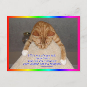 Het leven is niet eerlijk briefkaart