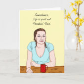 Het leven is niet eerlijk, laten we erover stemmen kaart (Gele Bloem)