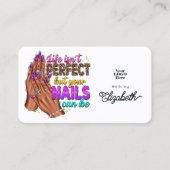 Het Leven Is Niet Perfect Maar Je Nagels Kunnen He Visitekaartje (Voorkant)
