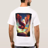 "Het leven is niet te makkelijk" Inspirerend Eagle T-shirt (Achterkant)