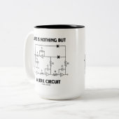 Het leven is niets anders dan een aardse natuurkun tweekleurige koffiemok (Voorkant links)