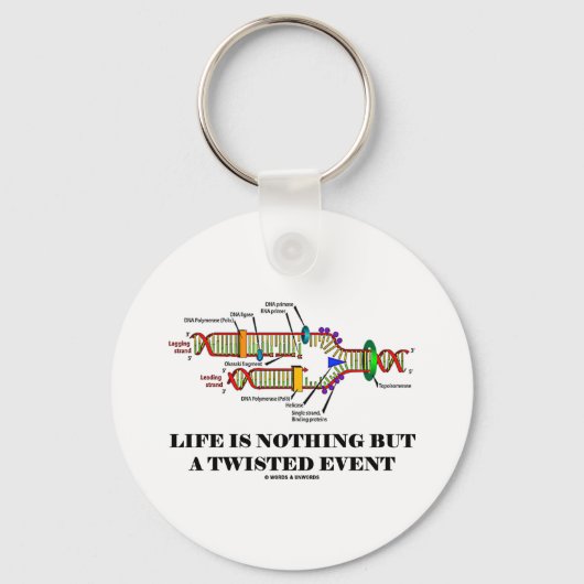 Het leven is niets anders dan een drastische gebeu sleutelhanger (Voorkant)