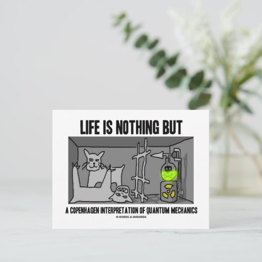 Het leven is niets anders dan een interpretatie va briefkaart (Staand voorkant)