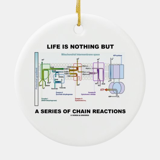 Het leven is niets anders dan een reeks kettingrea keramisch ornament (Achterkant)