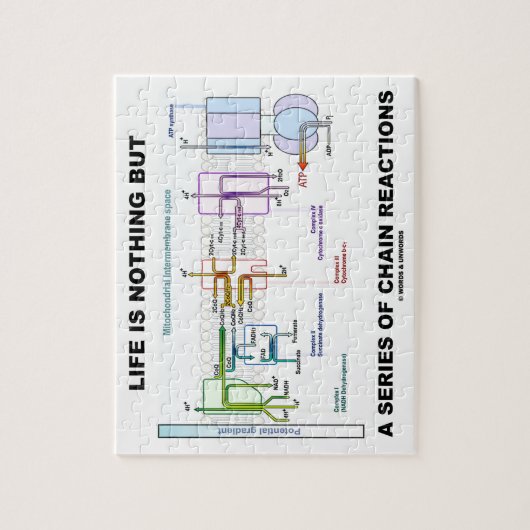 Het leven is niets anders dan een reeks kettingrea legpuzzel (Verticaal)