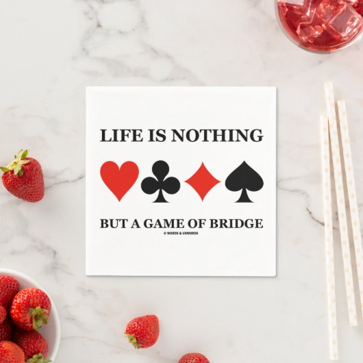 Het leven is niets anders dan een spel van brug (k servetten (Insitu)