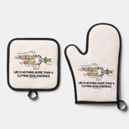 Het leven is niets meer dan een baanbrekend bestaa ovenwant & pannenlap set