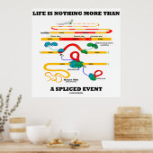 Het leven is niets meer dan een gespleten gebeurte poster (Keuken)