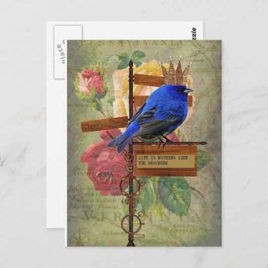 Het leven is niets zoals het brochure briefkaart (Voorkant / Achterkant)