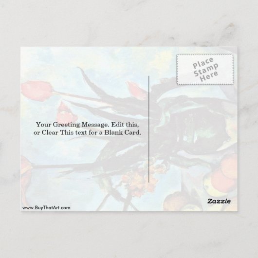 Het leven is nog steeds vol met tulpen van Paul Ce Briefkaart (Achterkant)