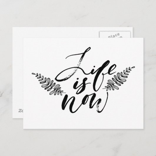 Het leven is nu briefkaart (Voorkant / Achterkant)