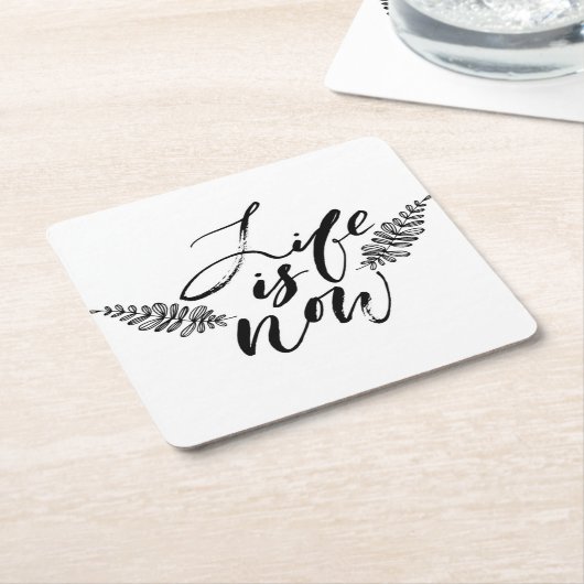 Het leven is nu kartonnen onderzetters (Schuin)