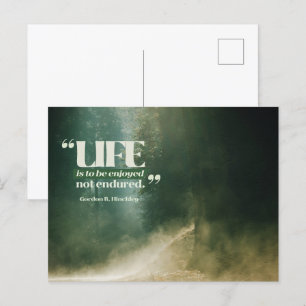 Het leven is om te genieten briefkaart