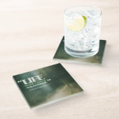 Het leven is om te genieten glazen onderzetter (Schuin)