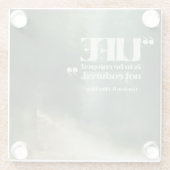 Het leven is om te genieten glazen onderzetter (Achterkant)