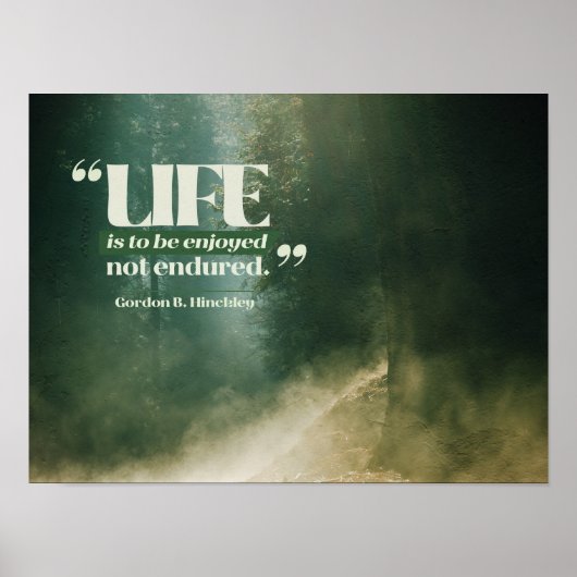Het leven is om te genieten poster (Voorkant)
