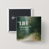 Het leven is om te genieten vierkante button 5,1 cm (Voorkant /achterkant)