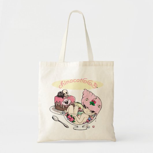 Het leven is onzeker, eet eerst dessert! tote bag (Voorkant)