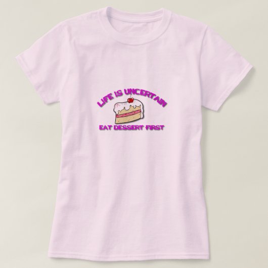 Het leven is onzeker t-shirt (Design voorkant)