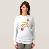 HET LEVEN IS PEACHY MET JOU IN DE BUURT T-SHIRT (Voorkant volledig)