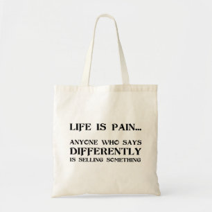 Het leven is pijn tote bag