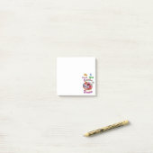 Het leven is plakkerig zoet met vonken van donuts post-it® notes (Op bureau)