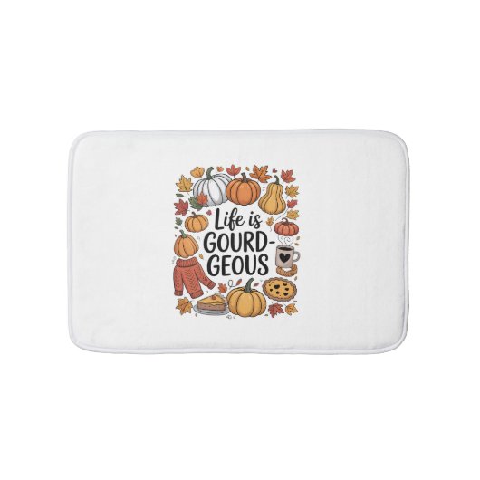 Het leven is pompoen-Herfst Badmat (Voorkant)