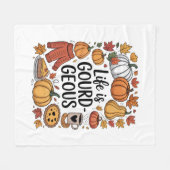 Het leven is pompoen-Herfst Fleece Deken (Voorkant (Horizontaal))
