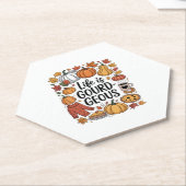 Het leven is pompoen-Herfst Kartonnen Onderzetters (Schuin)