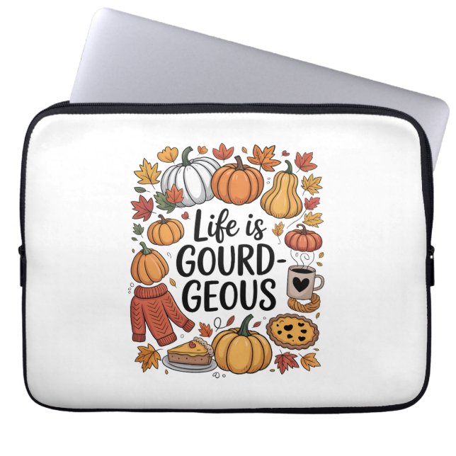 Het leven is pompoen-Herfst Laptop Sleeve (Voorkant)
