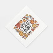 Het leven is pompoen-Herfst Servet (Hoek)