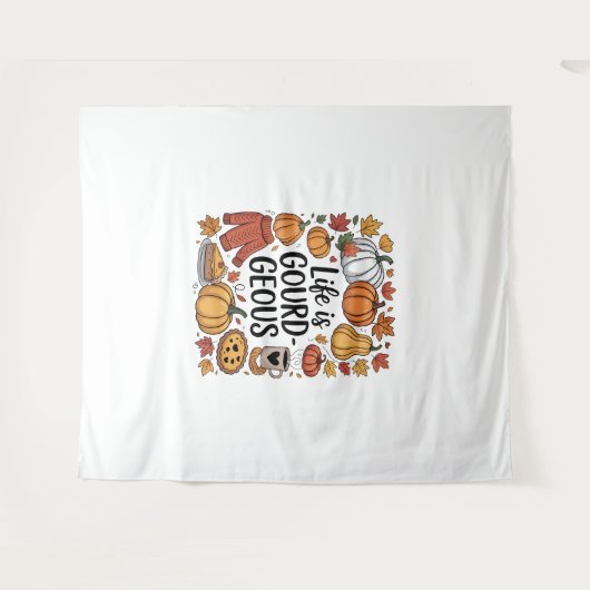 Het leven is pompoen-Herfst Wandkleed (Voorkant (horizontaal))