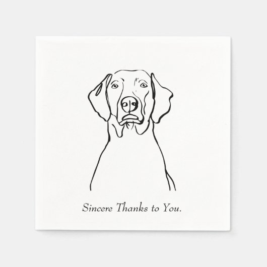 Het leven is positief met een Weim Servet (Voorkant)