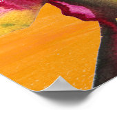 Het leven is prachtig citaat Paarse Orchid Poster (Hoek)