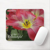 Het leven is prachtig Floral Mousepad Muismat (Met muis)