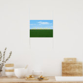 "Het leven is prachtig" landschap Poster (Keuken)
