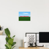 "Het leven is prachtig"  landschap Poster (Thuiskantoor)