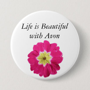 Het leven is prachtig met Avon - Floral Button