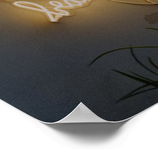 Het leven is prachtig Neon Lights Poster (Hoek)