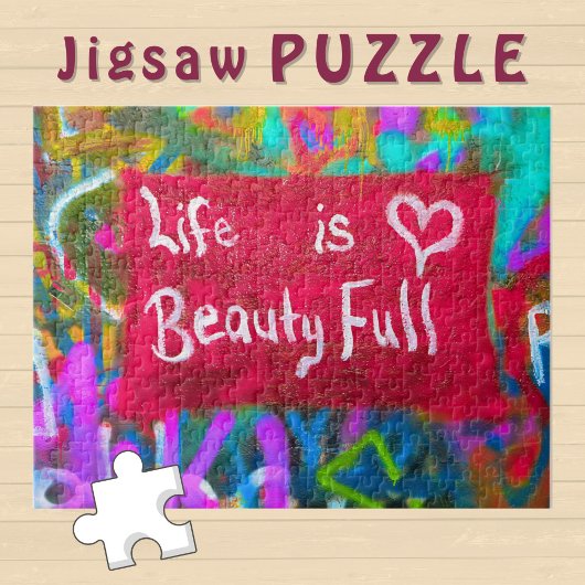 Het leven is prachtig op Graffiti Wall - Legpuzzel