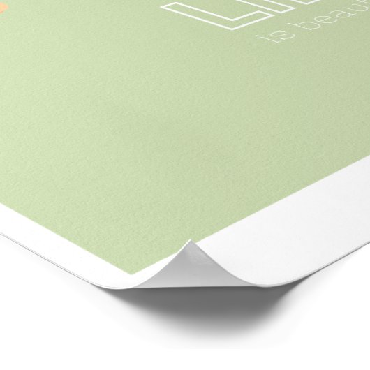 Het leven is prachtig poster (Hoek)