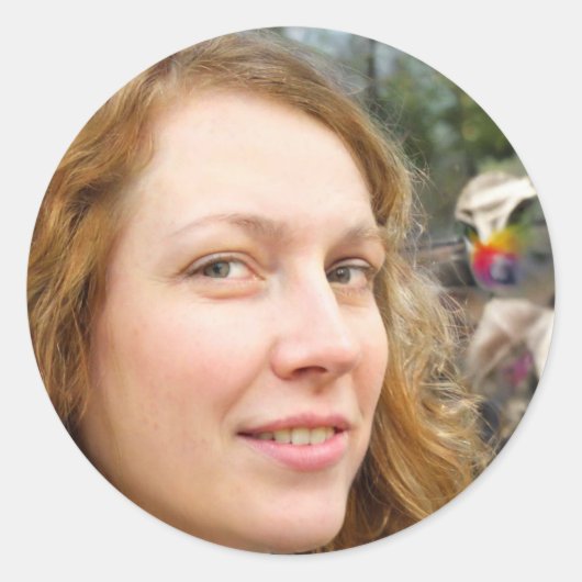 Het leven is prachtig ronde sticker (Voorkant)