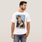 Het leven is prachtig t-shirt (Voorkant volledig)