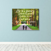 Het leven is reis canvas (Insitu (Houten vloer))