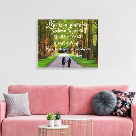 Het leven is reis canvas (Insitu (Woonkamer))